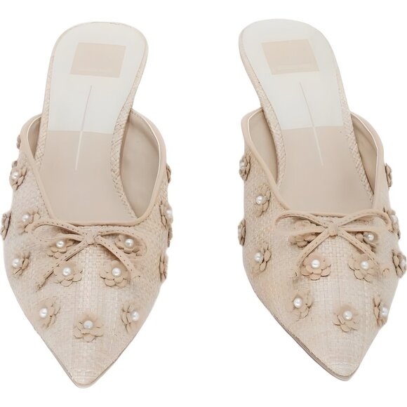 Dolce Vita Camilo Pointed Raffia Mule Light Natural - Women's US 8M - Picture 5 of 6